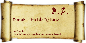 Monoki Pelágiusz névjegykártya